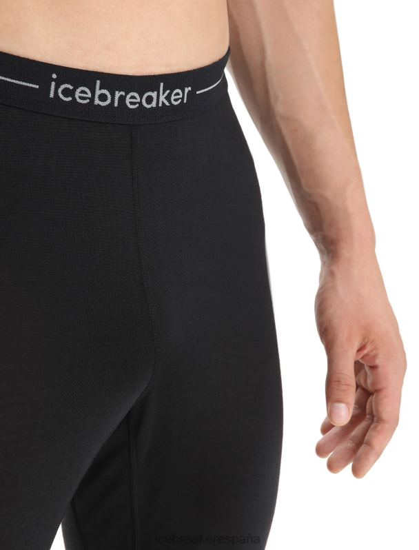 Icebreaker hombres Leggings térmicos de merino 125 Zoneknit 0V2J0169 ropa negro/jaspero azabache