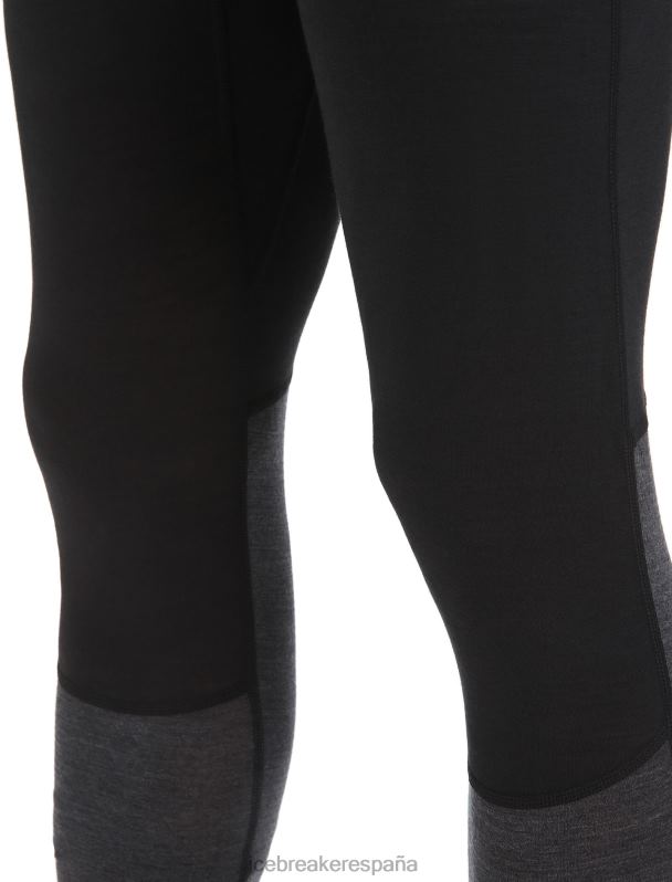 Icebreaker hombres Leggings térmicos de merino 125 Zoneknit 0V2J0169 ropa negro/jaspero azabache