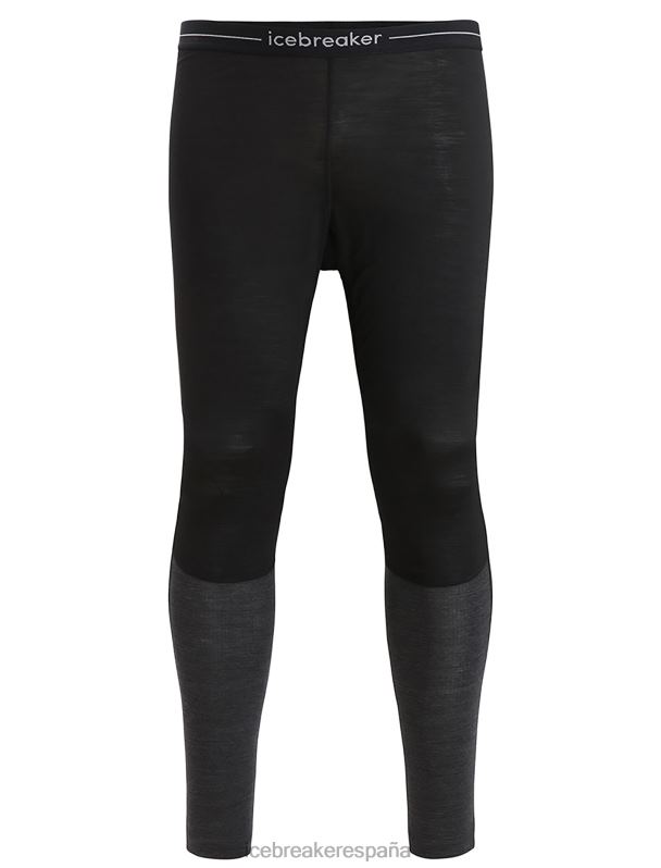Icebreaker hombres Leggings térmicos de merino 125 Zoneknit 0V2J0169 ropa negro/jaspero azabache