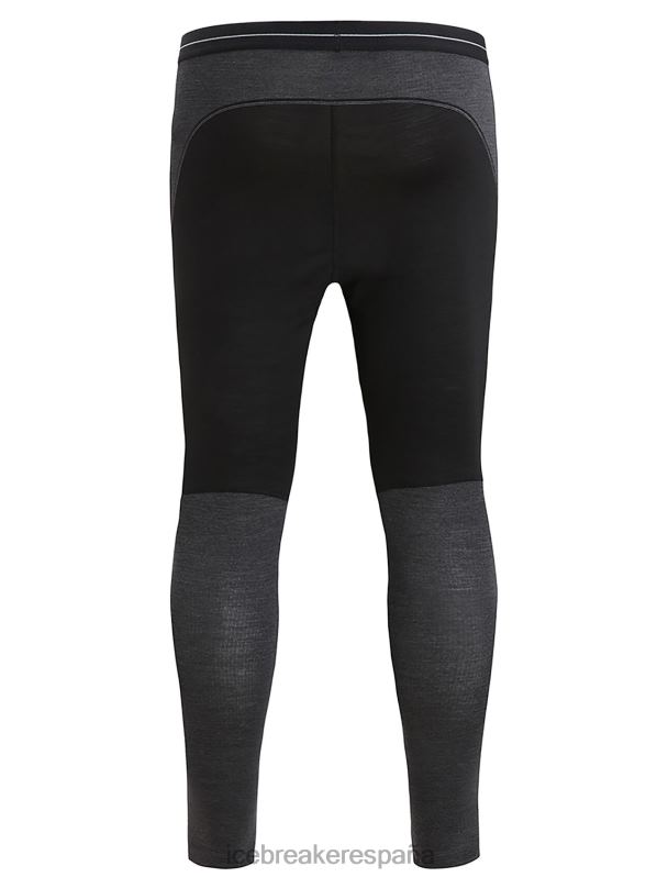 Icebreaker hombres Leggings térmicos de merino 125 Zoneknit 0V2J0169 ropa negro/jaspero azabache