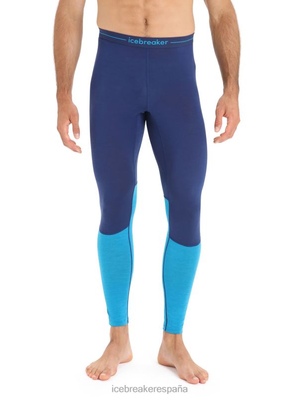 Icebreaker hombres Leggings térmicos de merino 125 Zoneknit 0V2J0170 ropa azul geo/azul marino real