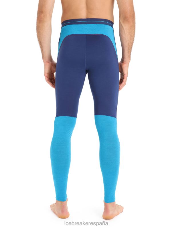 Icebreaker hombres Leggings térmicos de merino 125 Zoneknit 0V2J0170 ropa azul geo/azul marino real