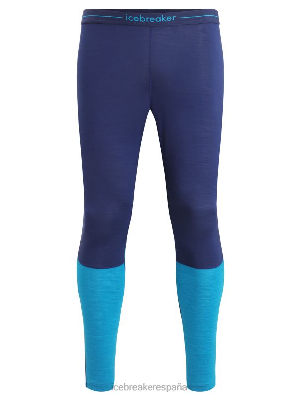 Icebreaker hombres Leggings térmicos de merino 125 Zoneknit 0V2J0170 ropa azul geo/azul marino real