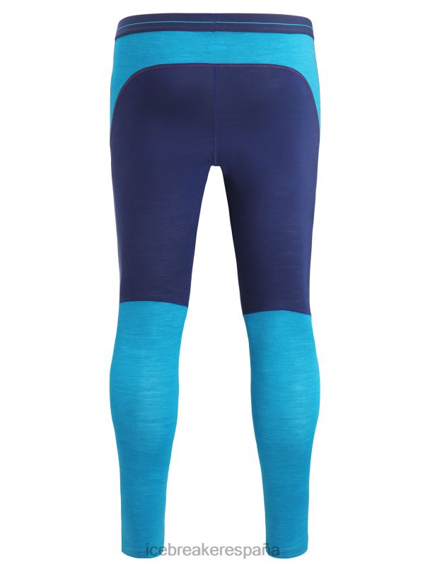 Icebreaker hombres Leggings térmicos de merino 125 Zoneknit 0V2J0170 ropa azul geo/azul marino real
