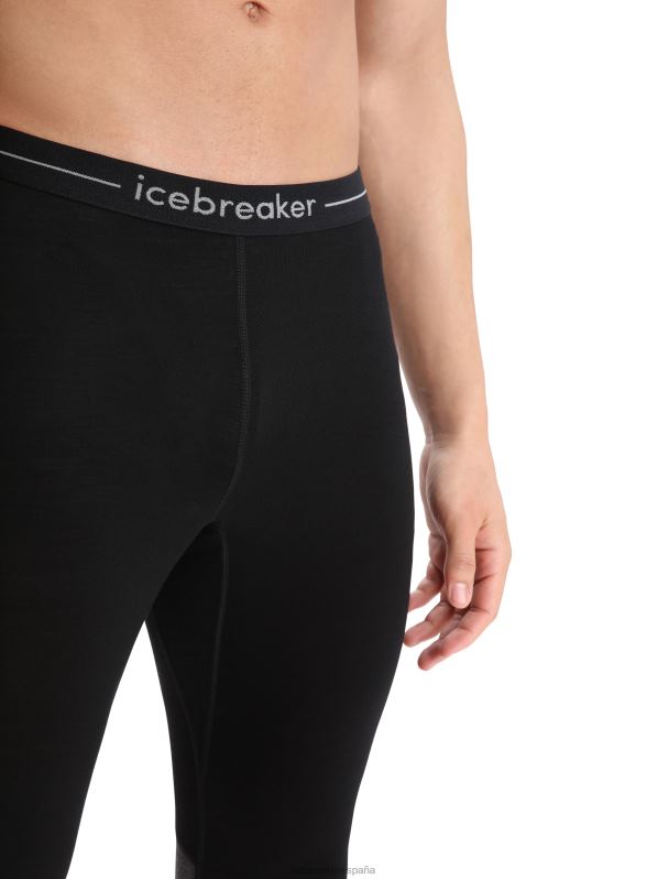 Icebreaker hombres Leggings térmicos de merino de punto 200 zonas 0V2J0183 ropa negro/jaspero azabache