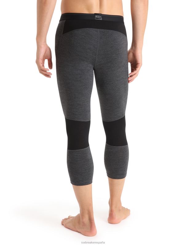 Icebreaker hombres mallas termicas bodyfitzone merino 260 zona 3/4 0V2J0443 ropa jaspeado azabache/negro