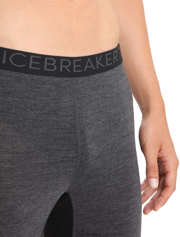 Icebreaker hombres mallas termicas bodyfitzone merino 260 zona 3/4 0V2J0443 ropa jaspeado azabache/negro