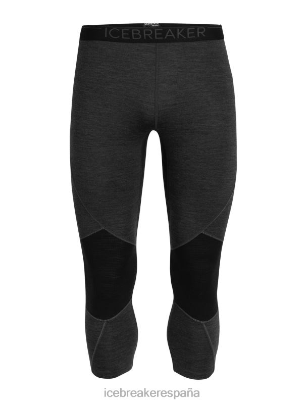 Icebreaker hombres mallas termicas bodyfitzone merino 260 zona 3/4 0V2J0443 ropa jaspeado azabache/negro