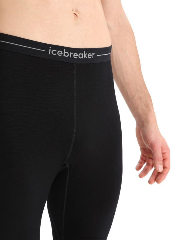 Icebreaker hombres merino 260 leggings térmicos de merino de punto zonal 0V2J0182 ropa negro/jaspero azabache