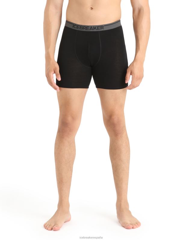 Icebreaker hombres boxer largo merino anatomica 0V2J0131 ropa negro