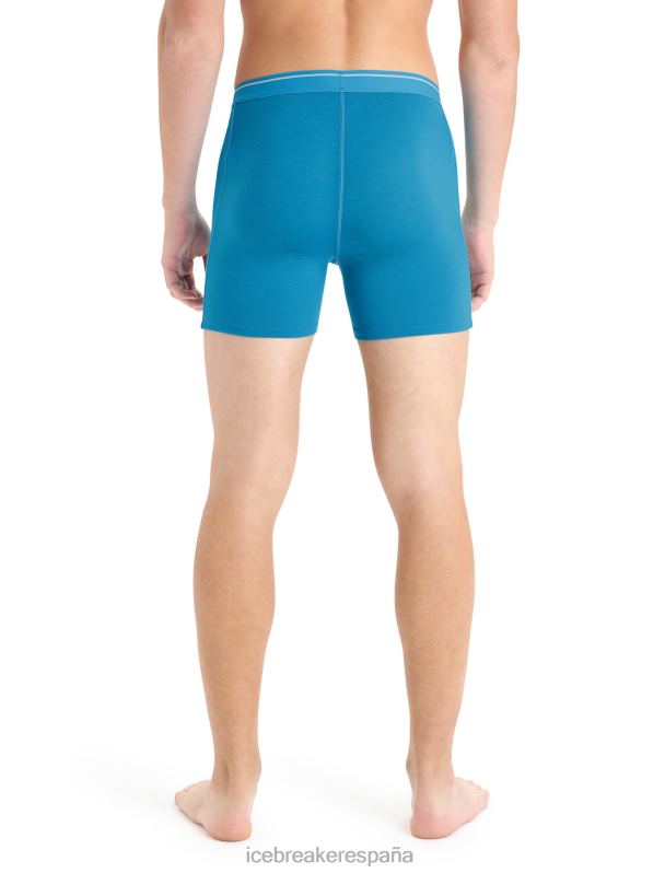 Icebreaker hombres boxers merino anatomica con bragueta 0V2J0100 ropa geo azul