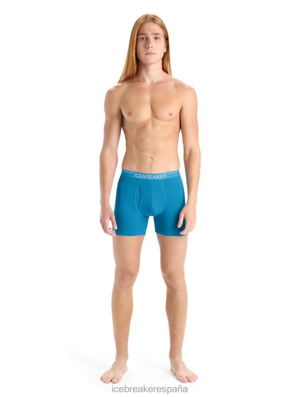 Icebreaker hombres boxers merino anatomica con bragueta 0V2J0100 ropa geo azul