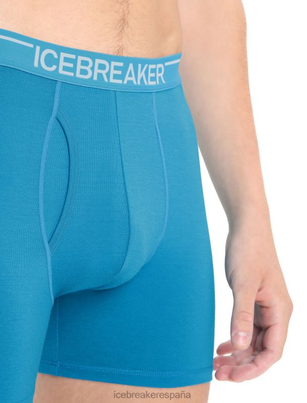 Icebreaker hombres boxers merino anatomica con bragueta 0V2J0100 ropa geo azul