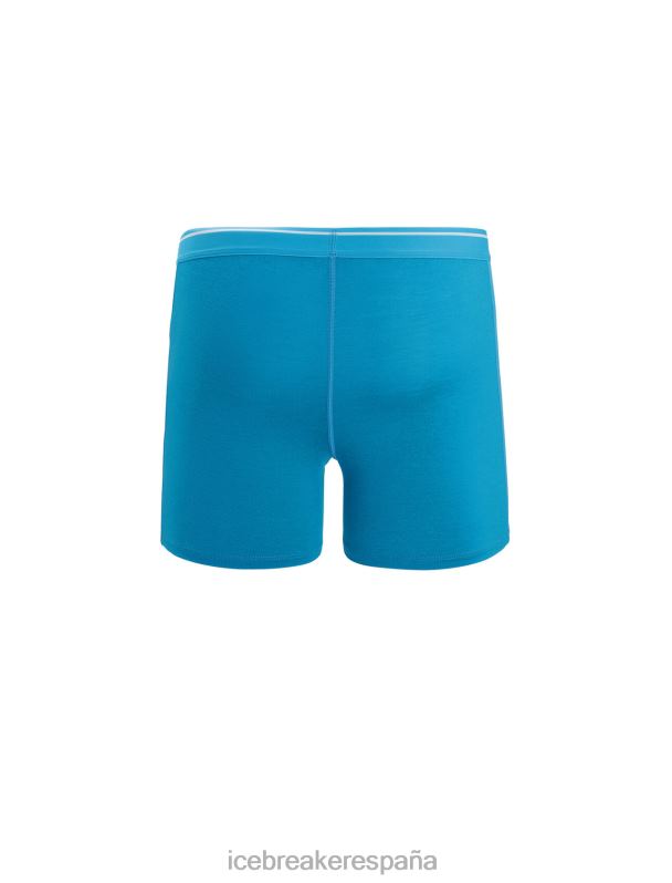 Icebreaker hombres boxers merino anatomica con bragueta 0V2J0100 ropa geo azul