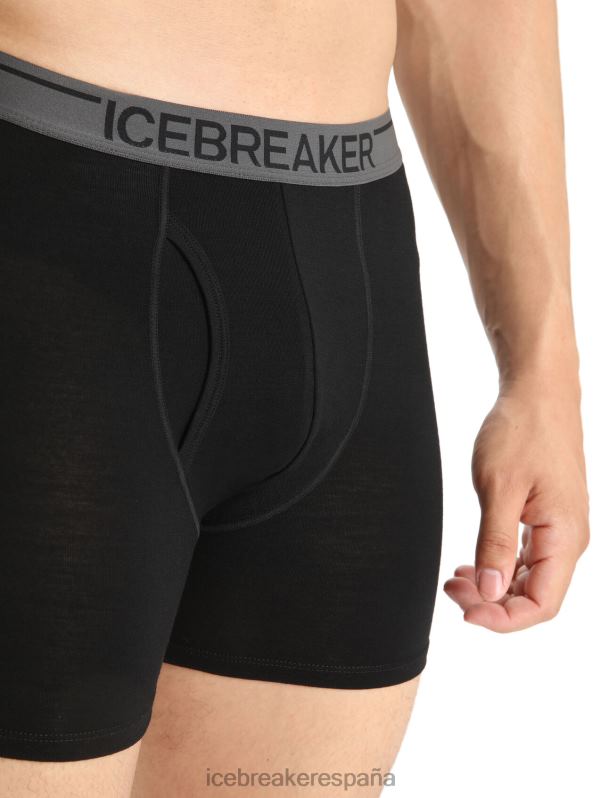 Icebreaker hombres boxers merino anatomica con bragueta 0V2J094 ropa negro