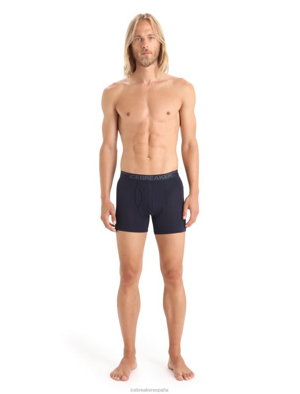 Icebreaker hombres boxers merino anatomica con bragueta 0V2J096 ropa azul marino de medianoche