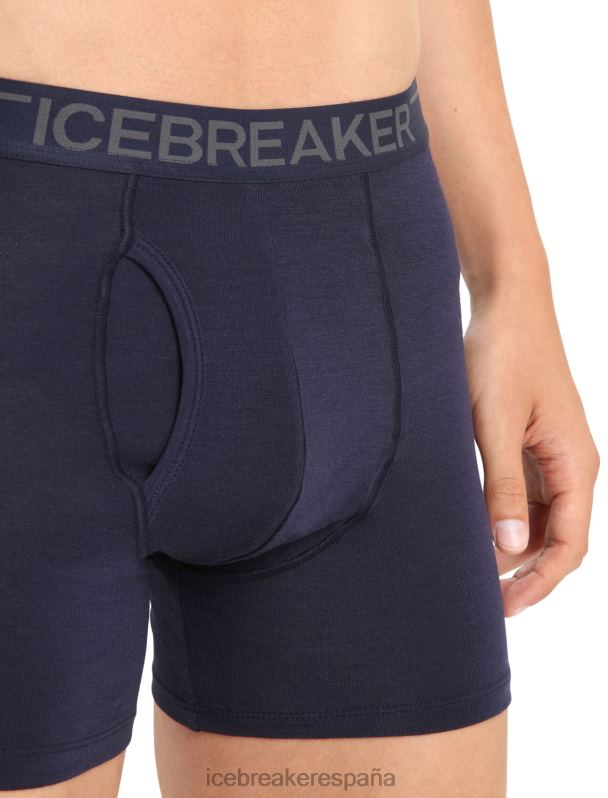 Icebreaker hombres boxers merino anatomica con bragueta 0V2J096 ropa azul marino de medianoche