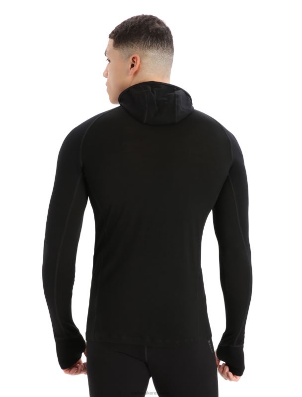 Icebreaker hombres Sudadera térmica de manga larga con aislamiento de merino Zoneknit 0V2J0181 ropa negro