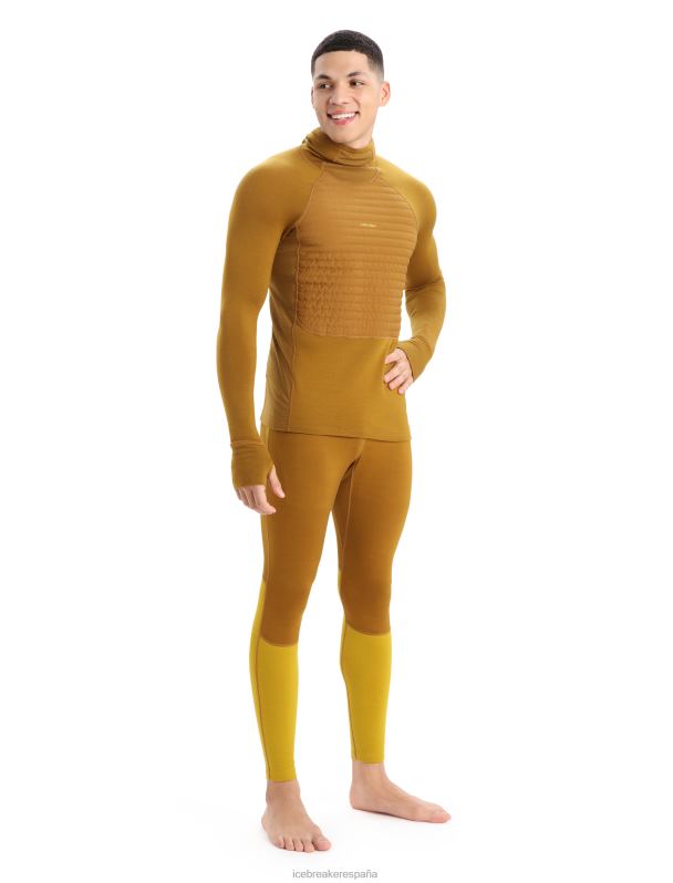 Icebreaker hombres Sudadera térmica de manga larga con aislamiento de merino Zoneknit 0V2J0430 ropa Clavo