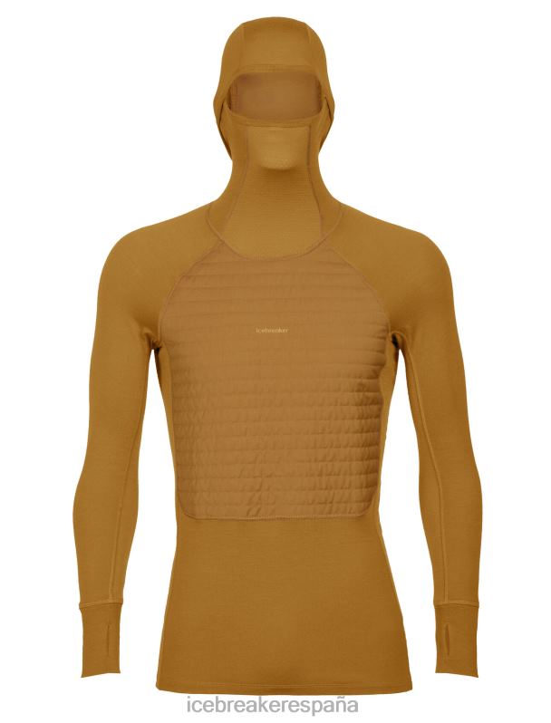 Icebreaker hombres Sudadera térmica de manga larga con aislamiento de merino Zoneknit 0V2J0430 ropa Clavo