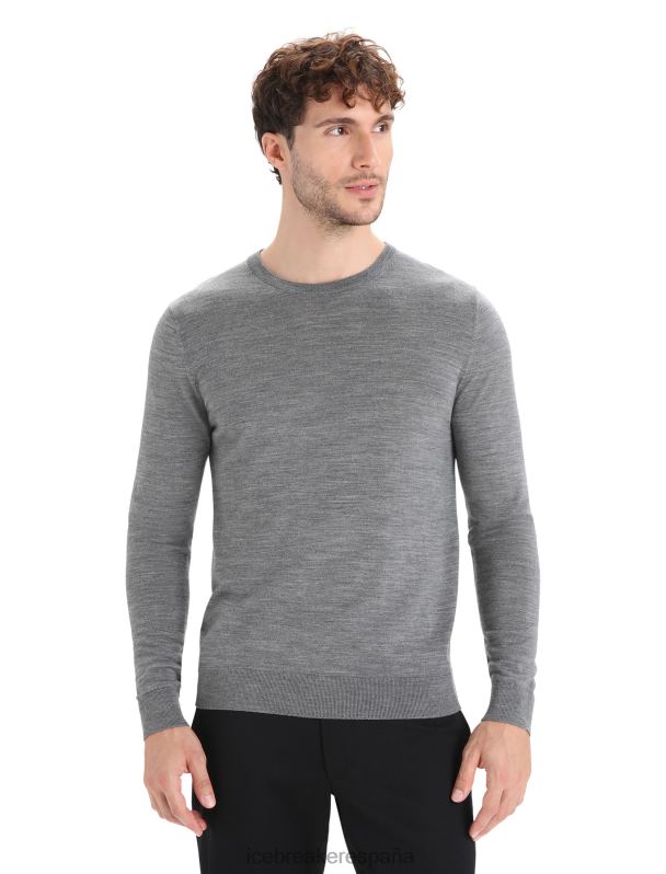 Icebreaker hombres suéter de manga larga merino wilcox 0V2J0214 ropa brezo de piedra arenisca