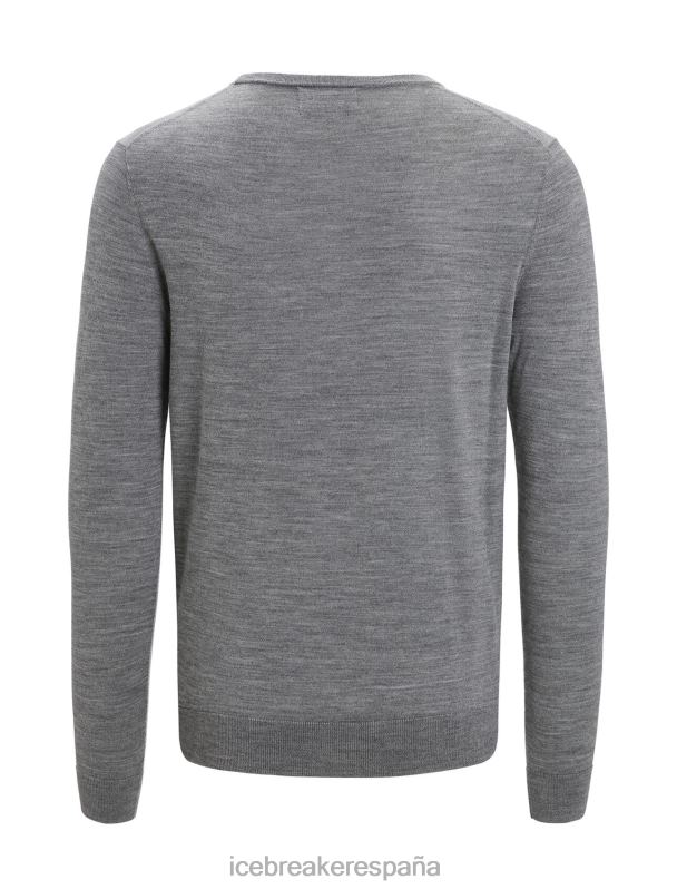 Icebreaker hombres suéter de manga larga merino wilcox 0V2J0214 ropa brezo de piedra arenisca