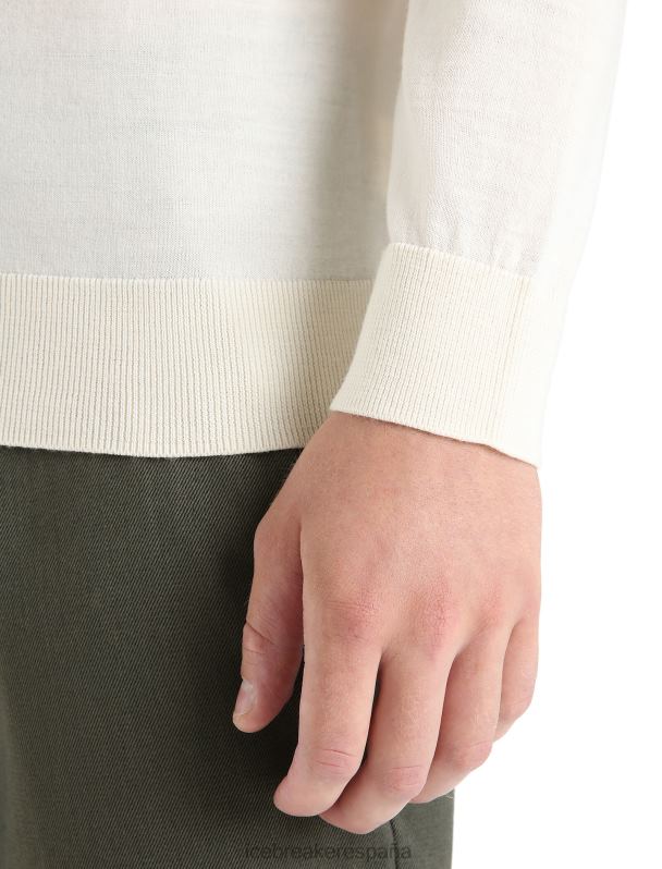 Icebreaker hombres suéter merino wilcox de manga larga con cuello en v 0V2J0226 ropa tiza