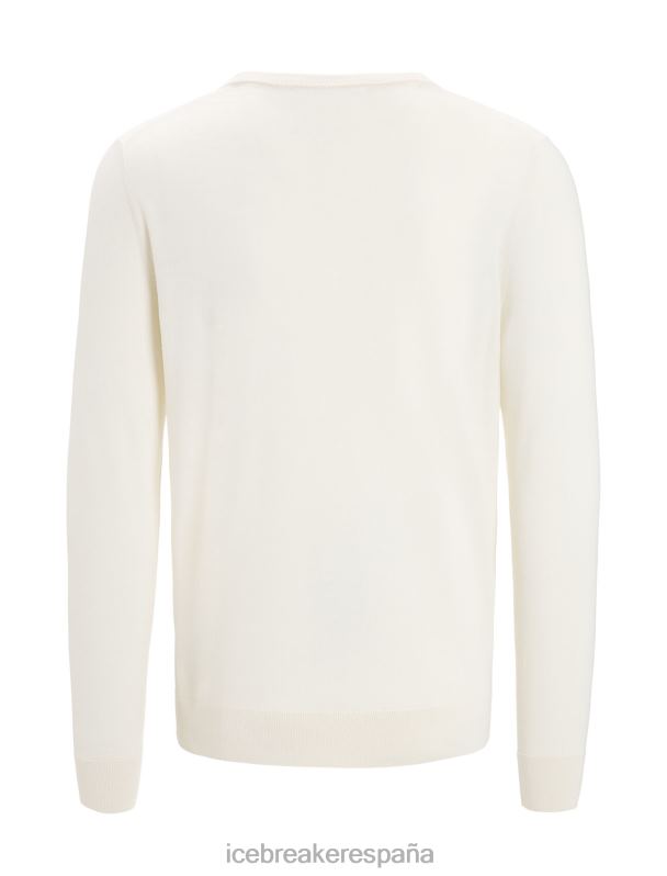 Icebreaker hombres suéter merino wilcox de manga larga con cuello en v 0V2J0226 ropa tiza