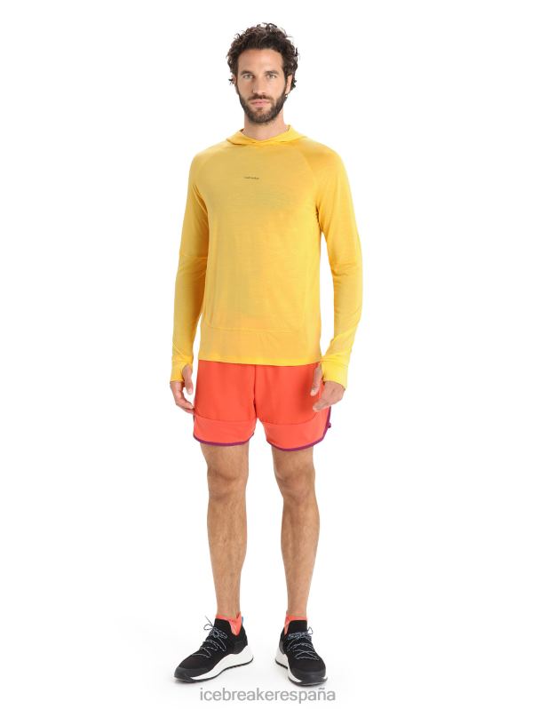 Icebreaker hombres sudadera con capucha de manga larga de merino cool-lite 0V2J0193 ropa verano