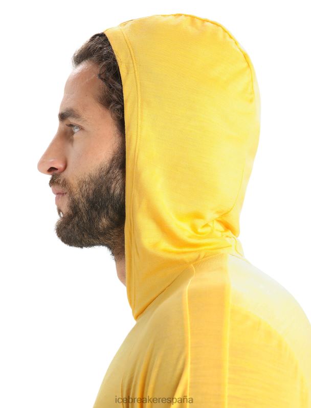 Icebreaker hombres sudadera con capucha de manga larga de merino cool-lite 0V2J0193 ropa verano