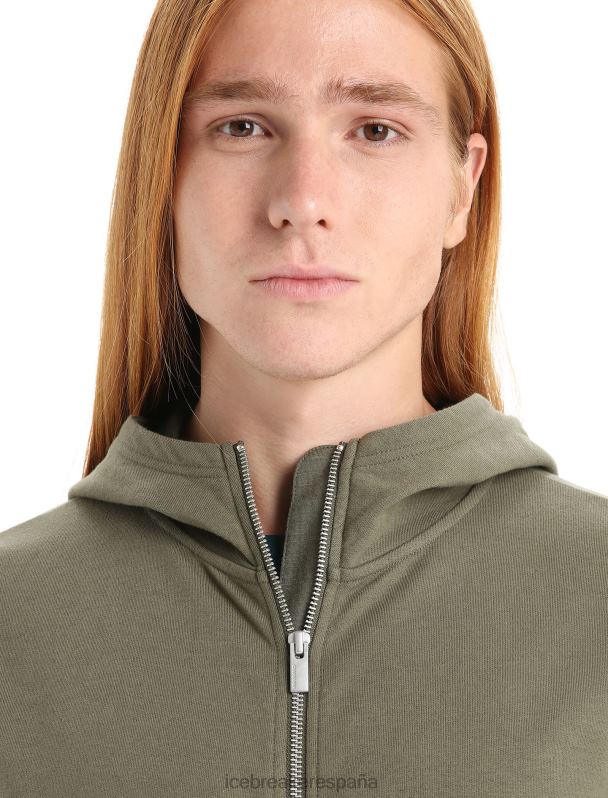 Icebreaker hombres sudadera con capucha y cremallera de manga larga merino central classic 0V2J0208 ropa cargarse