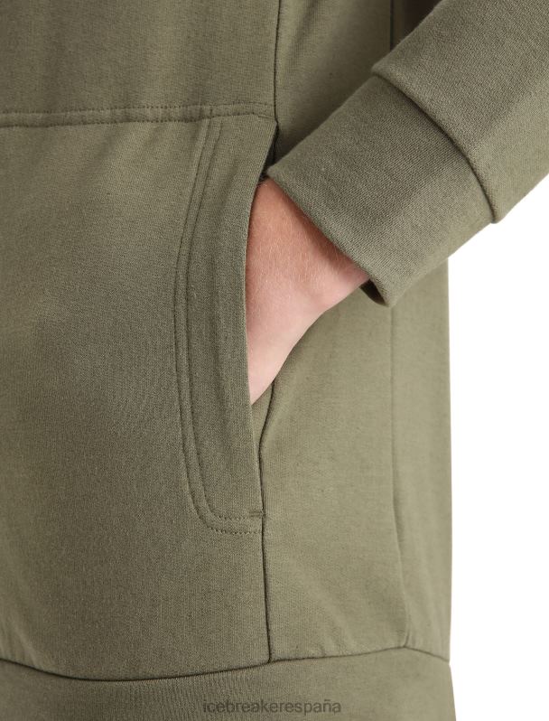 Icebreaker hombres sudadera con capucha y cremallera de manga larga merino central classic 0V2J0208 ropa cargarse