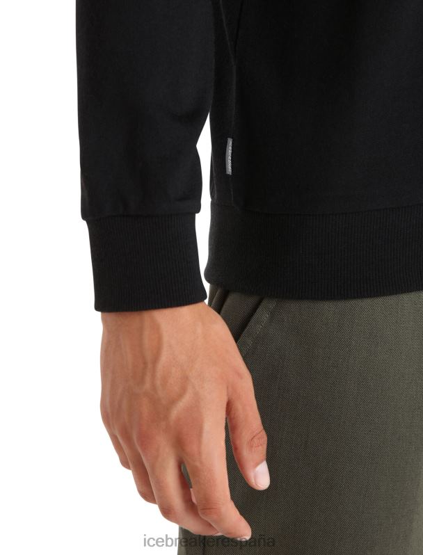 Icebreaker hombres sudadera de manga larga merino shifter 0V2J0216 ropa negro