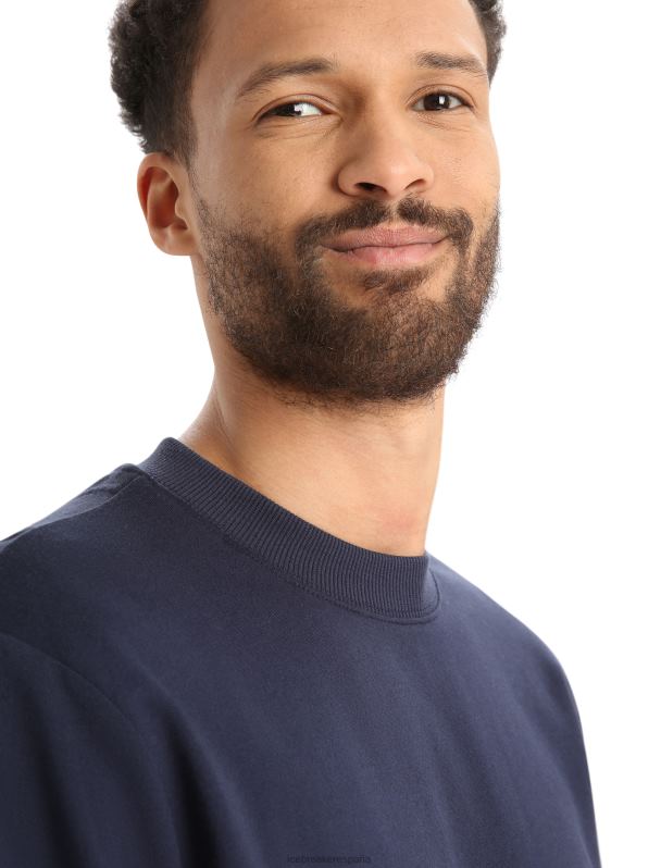 Icebreaker hombres sudadera merino central ii manga larga 0V2J0222 ropa azul marino de medianoche