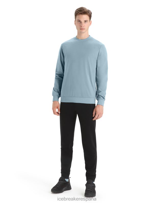 Icebreaker hombres sudadera merino central ii manga larga 0V2J0223 ropa azul astral