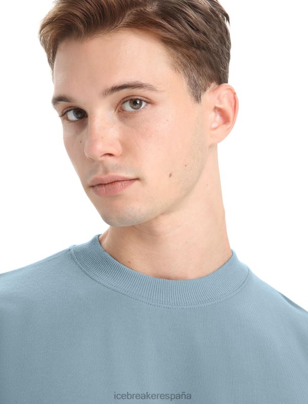 Icebreaker hombres sudadera merino central ii manga larga 0V2J0223 ropa azul astral