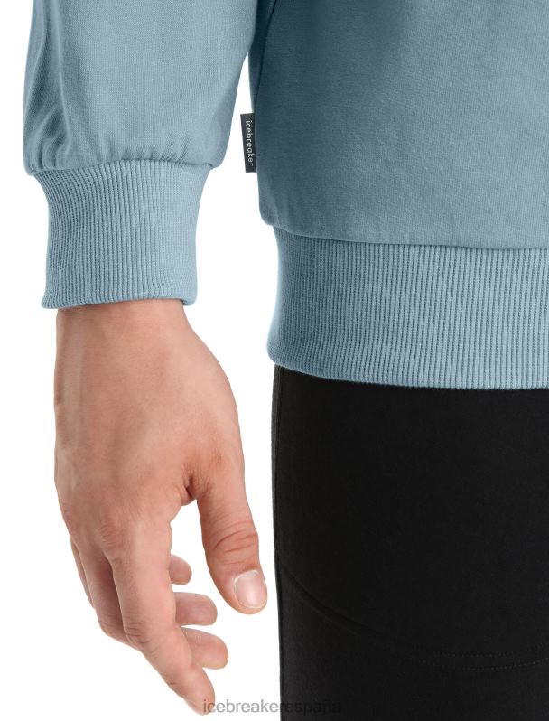 Icebreaker hombres sudadera merino central ii manga larga 0V2J0223 ropa azul astral