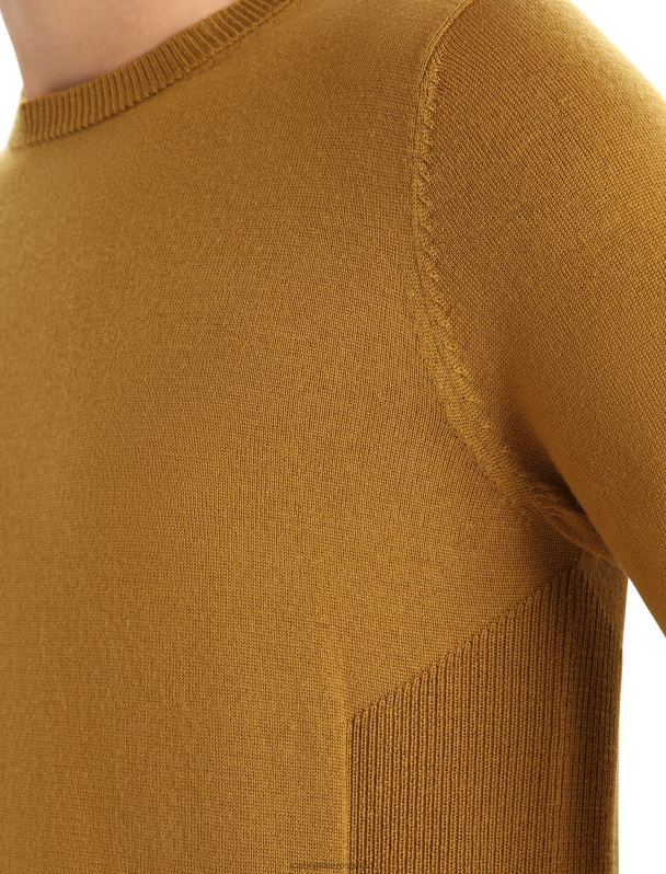 Icebreaker hombres suéter con cuello redondo de merino shearer 0V2J0352 ropa Clavo