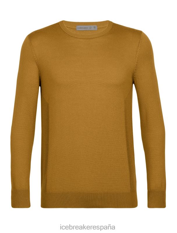 Icebreaker hombres suéter con cuello redondo de merino shearer 0V2J0352 ropa Clavo