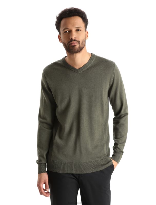 Icebreaker hombres suéter de merino con cuello en v 0V2J0349 ropa cargarse