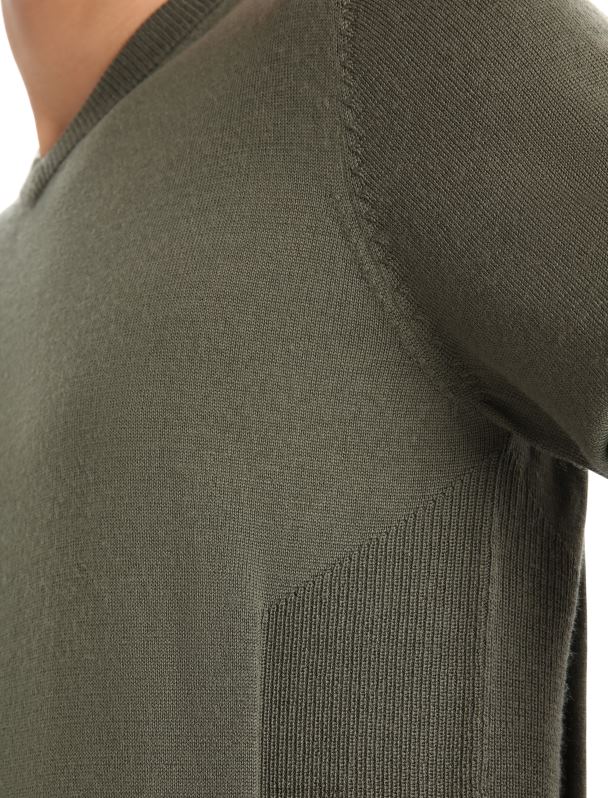 Icebreaker hombres suéter de merino con cuello en v 0V2J0349 ropa cargarse