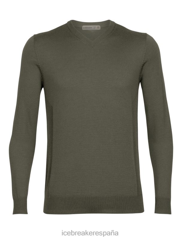 Icebreaker hombres suéter de merino con cuello en v 0V2J0349 ropa cargarse