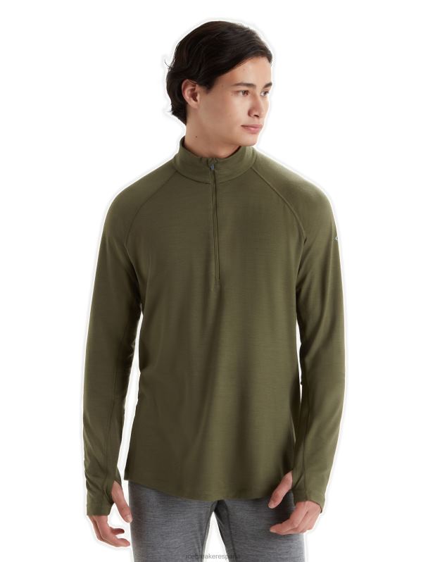 Icebreaker hombres Bodyfitzone Merino 200 Zone camiseta térmica de manga larga con media cremallera 0V2J0420 ropa cargarse