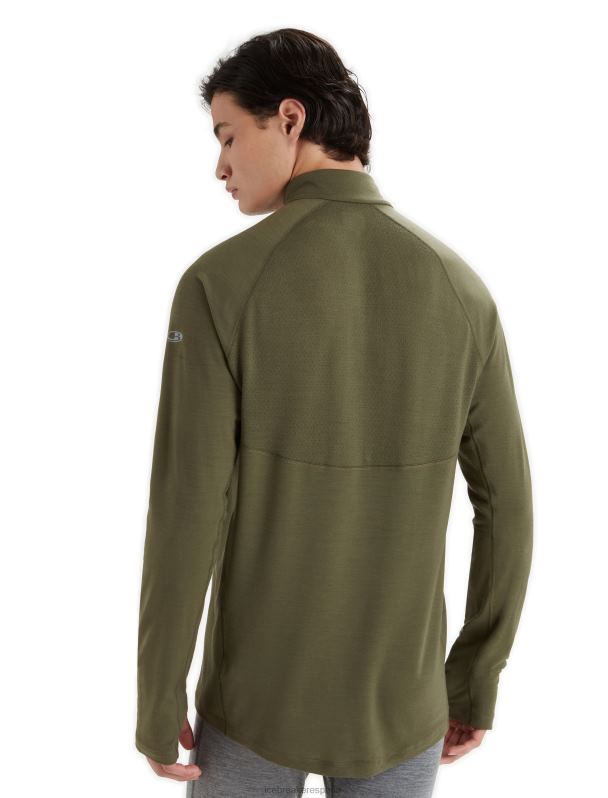 Icebreaker hombres Bodyfitzone Merino 200 Zone camiseta térmica de manga larga con media cremallera 0V2J0420 ropa cargarse