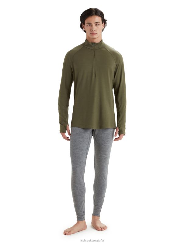 Icebreaker hombres Bodyfitzone Merino 200 Zone camiseta térmica de manga larga con media cremallera 0V2J0420 ropa cargarse