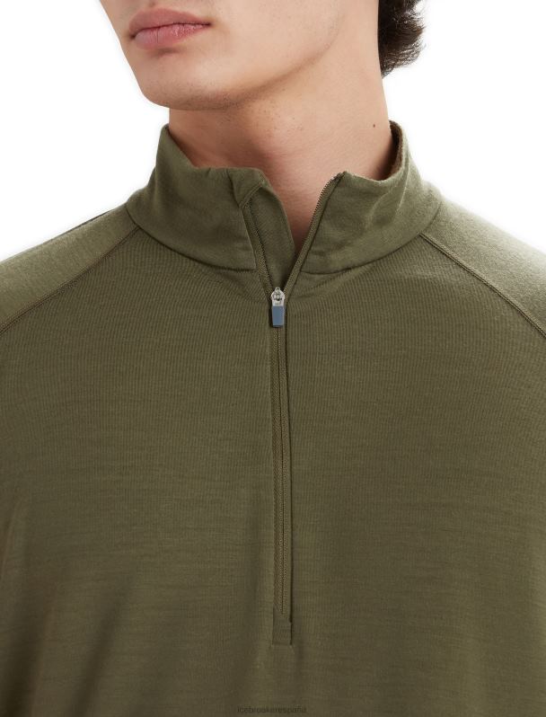 Icebreaker hombres Bodyfitzone Merino 200 Zone camiseta térmica de manga larga con media cremallera 0V2J0420 ropa cargarse