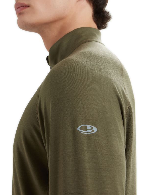 Icebreaker hombres Bodyfitzone Merino 200 Zone camiseta térmica de manga larga con media cremallera 0V2J0420 ropa cargarse