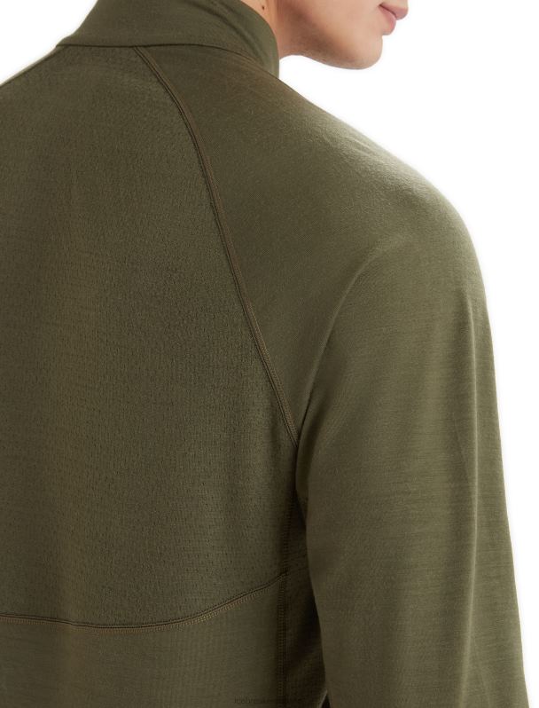 Icebreaker hombres Bodyfitzone Merino 200 Zone camiseta térmica de manga larga con media cremallera 0V2J0420 ropa cargarse