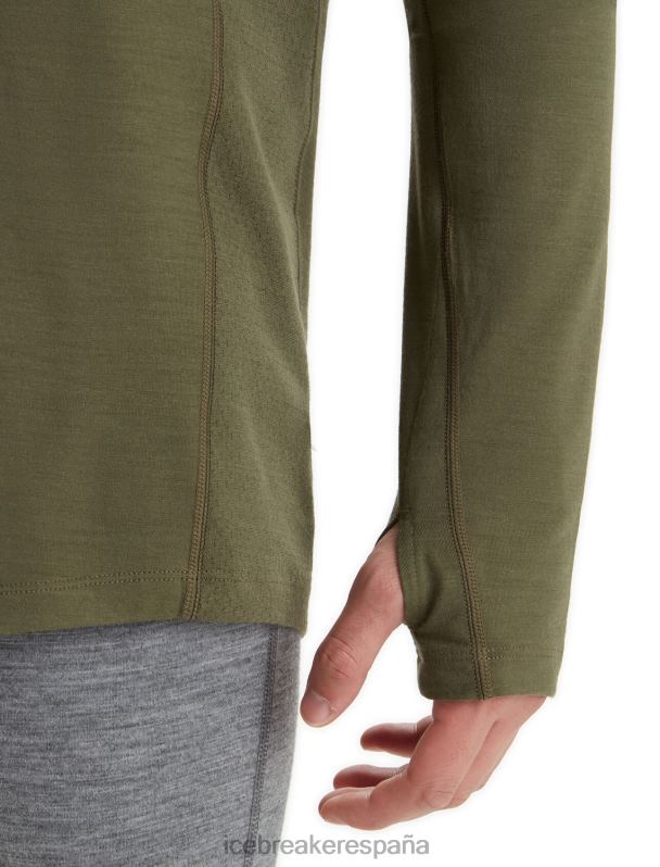 Icebreaker hombres Bodyfitzone Merino 200 Zone camiseta térmica de manga larga con media cremallera 0V2J0420 ropa cargarse