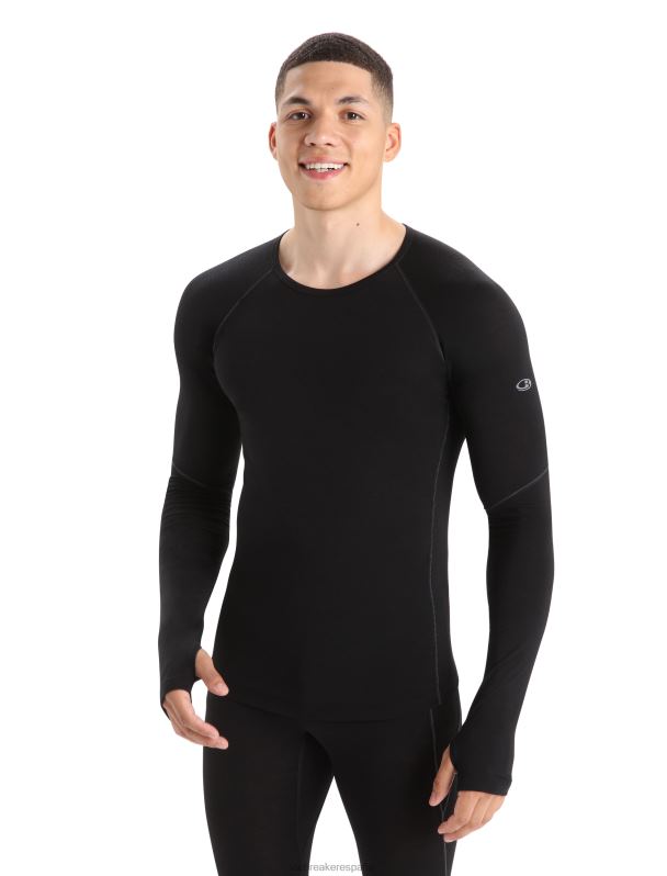 Icebreaker hombres Bodyfitzone camiseta térmica de manga larga Merino 150 Zone 0V2J0173 ropa negro